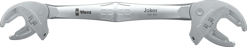 [WERA-05020332001] WERA 6006 Joker S/L Selbstjustierender Doppelmaulschlüssel, 10; 11; 12; 13 x 7/16; 1/2" x 16; 17; 18; 19 x 5/8; 11/16; 3/4" x 208,6 mm